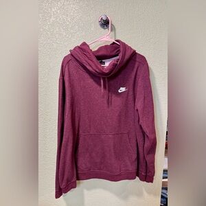 Nike Women's Burgundy Cowl Neck Sweatshirt